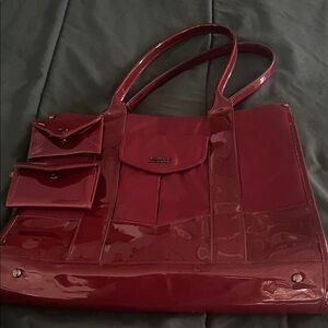 Aime Leon Dore Glossy Red Tote Bag